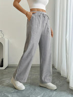 Adrienne | Women's Striped Wide Leg Trousers