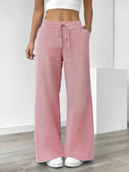 Adrienne | Women's Striped Wide Leg Trousers