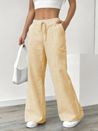 Adrienne | Women's Striped Wide Leg Trousers