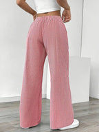 Adrienne | Women's Striped Wide Leg Trousers