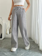 Adrienne | Women's Striped Wide Leg Trousers