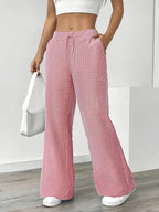 Adrienne | Women's Striped Wide Leg Trousers