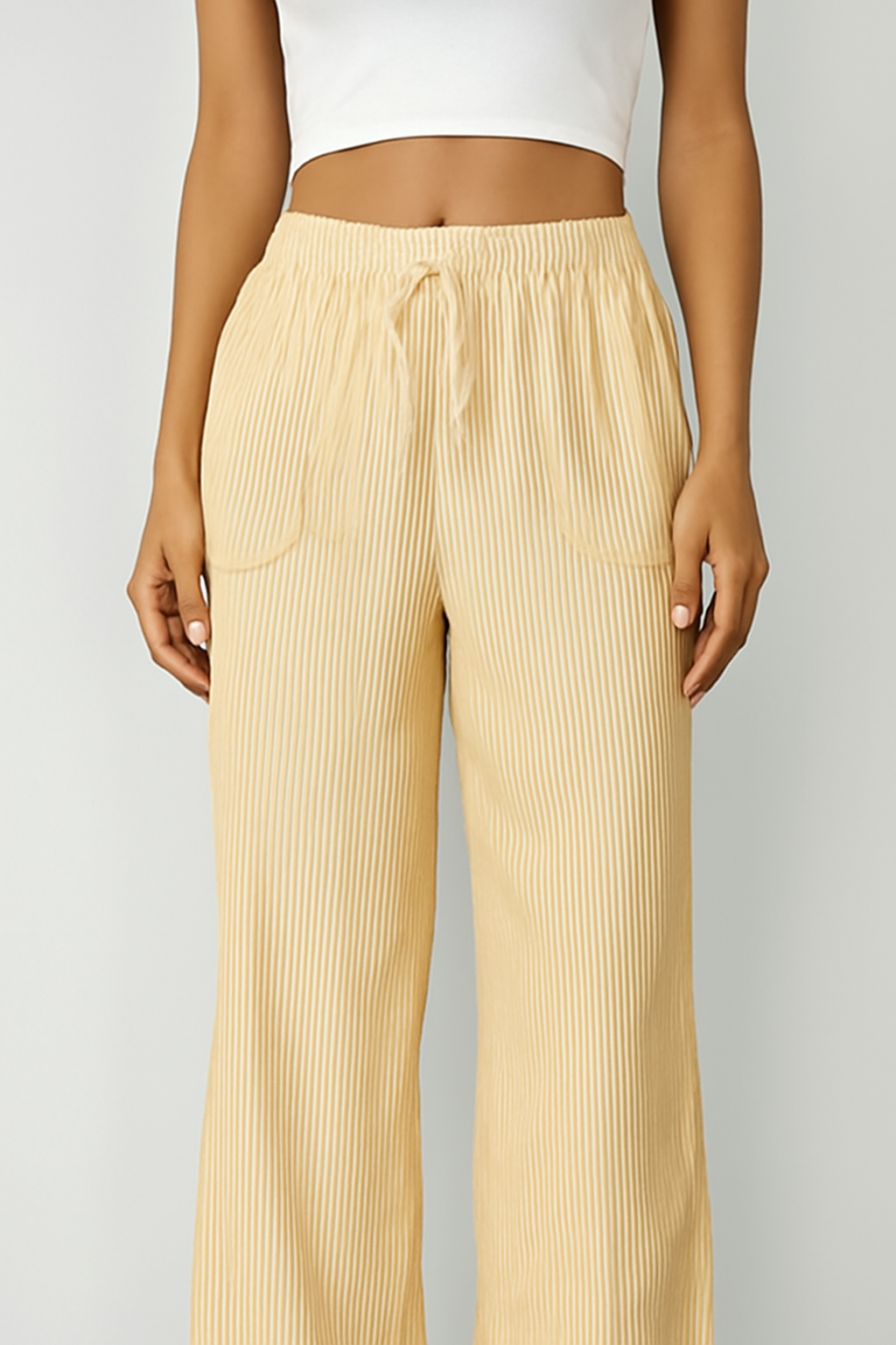 Adrienne | Women's Striped Wide Leg Trousers