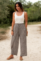 Amoret | Women's Printed Wide Leg Trousers