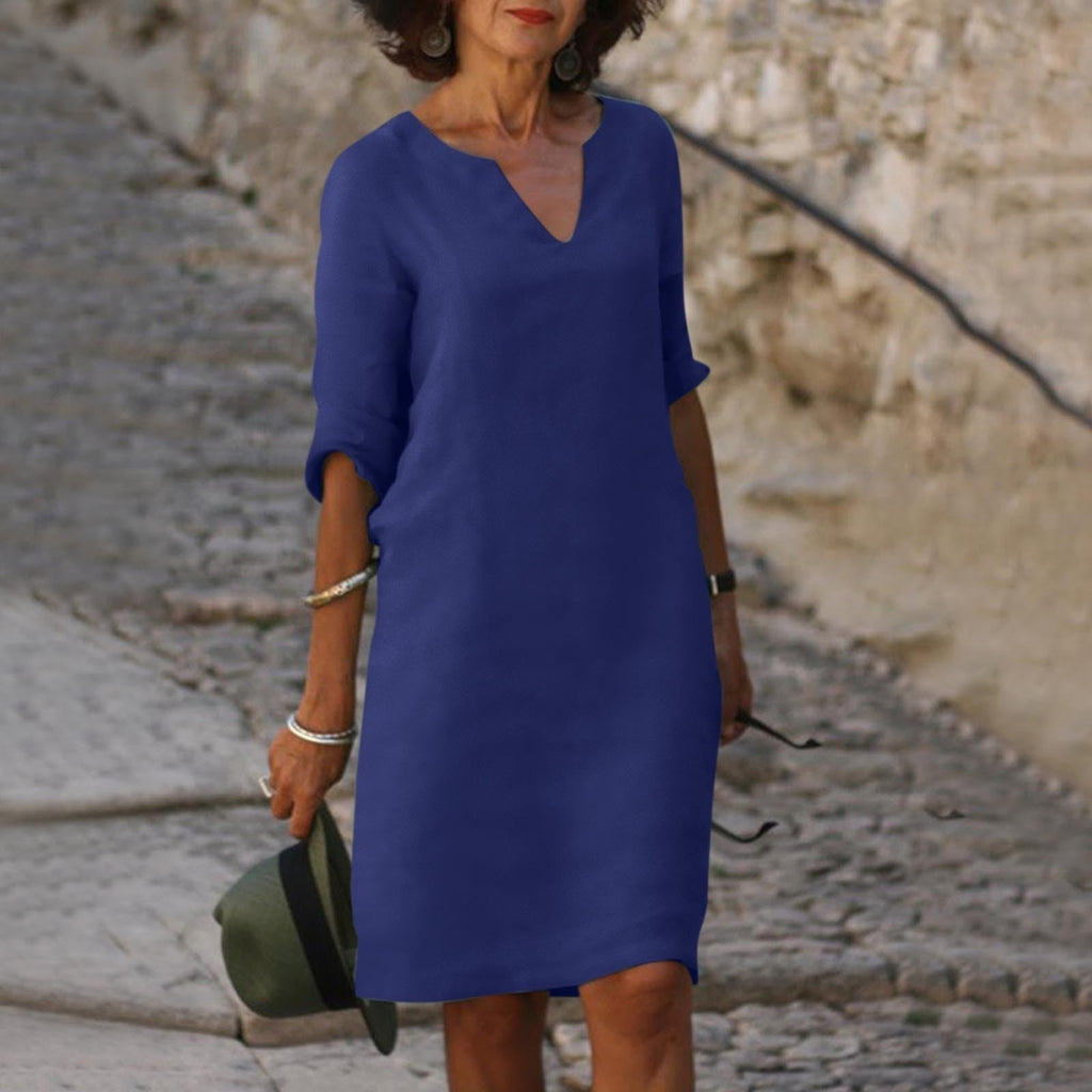 Anya | Women's Casual V-Neck Summer Midi Dress