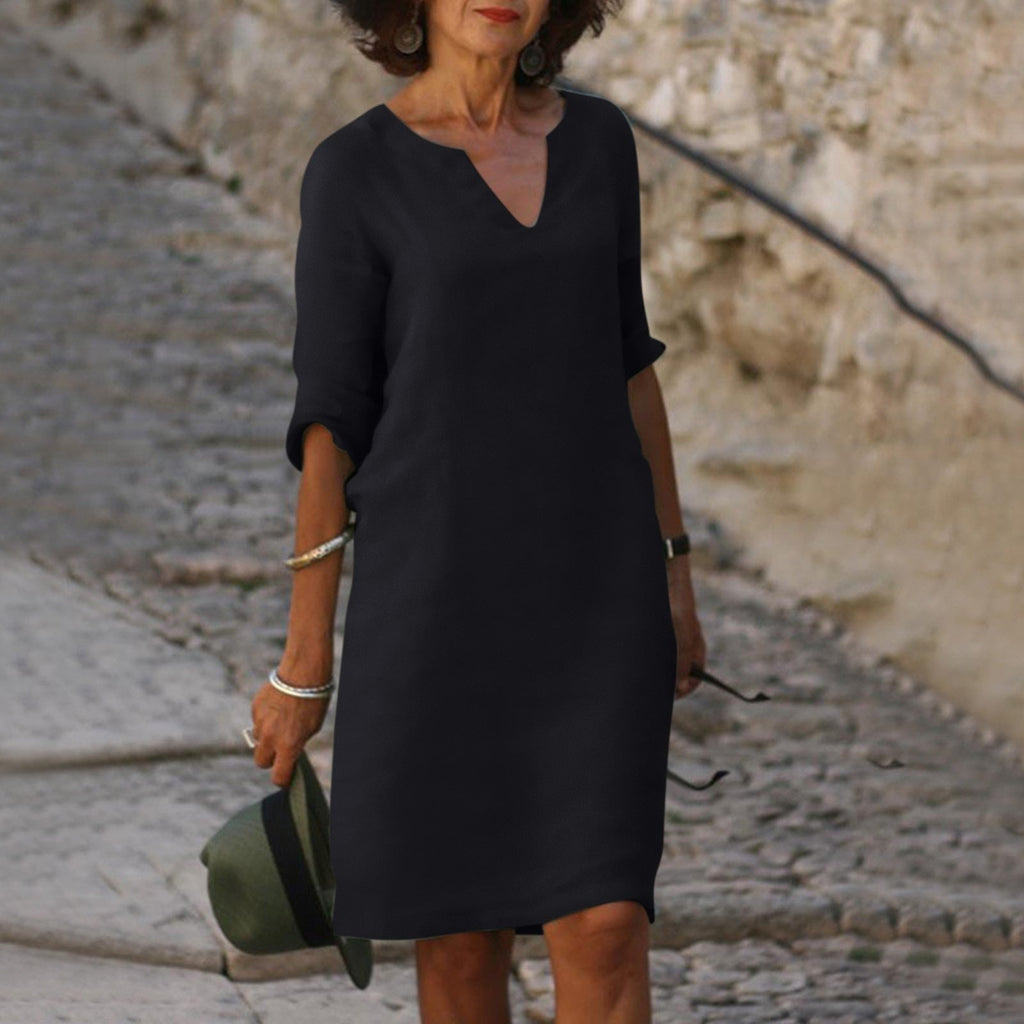 Anya | Women's Casual V-Neck Summer Midi Dress
