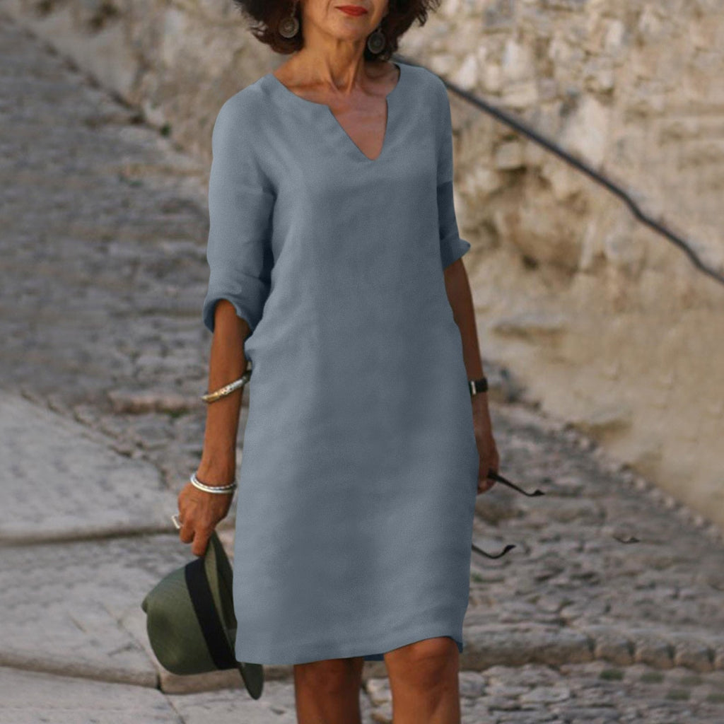 Anya | Women's Casual V-Neck Summer Midi Dress