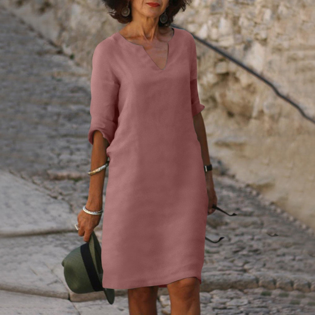Anya | Women's Casual V-Neck Summer Midi Dress