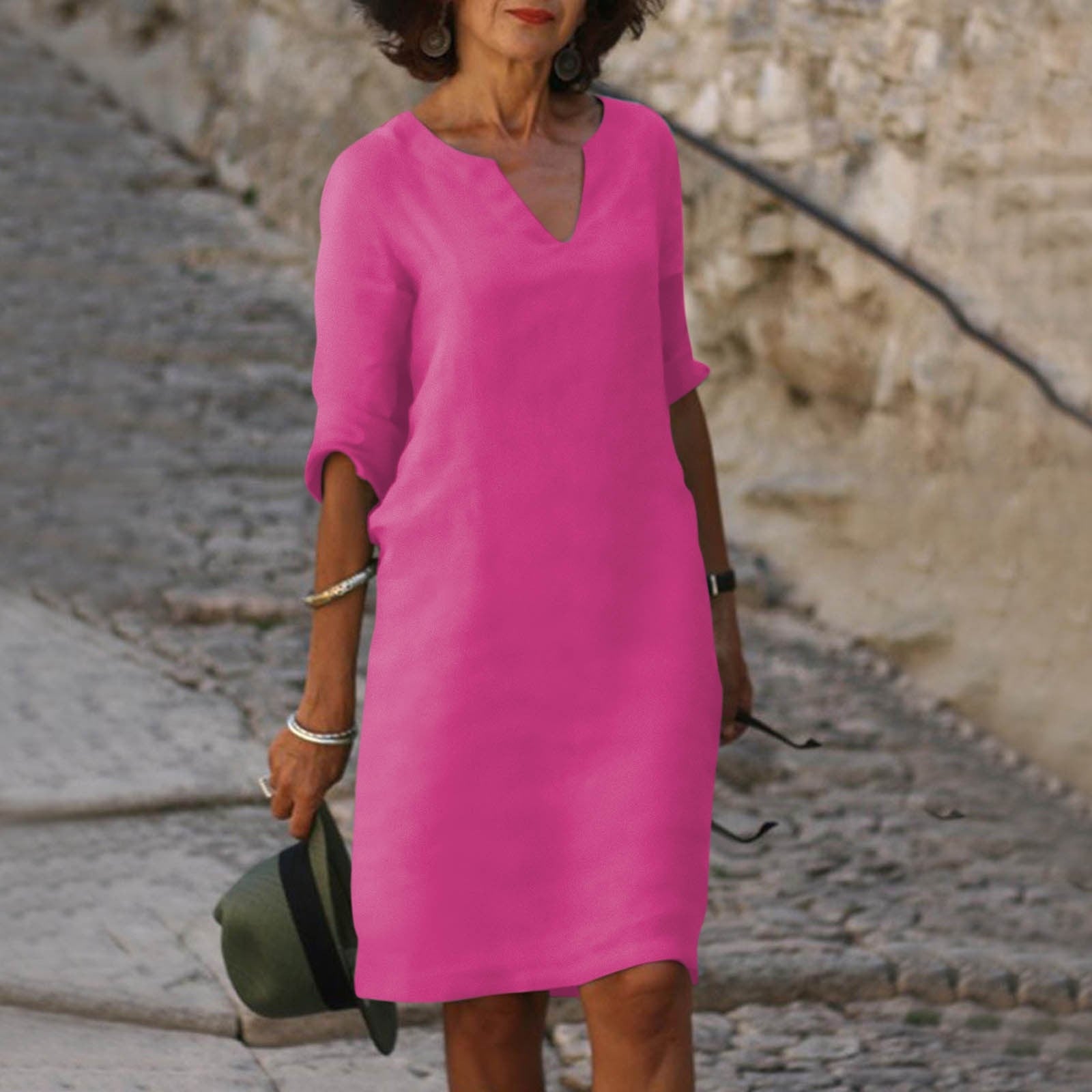Anya | Women's Casual V-Neck Summer Midi Dress