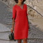 Anya | Women's Casual V-Neck Summer Midi Dress