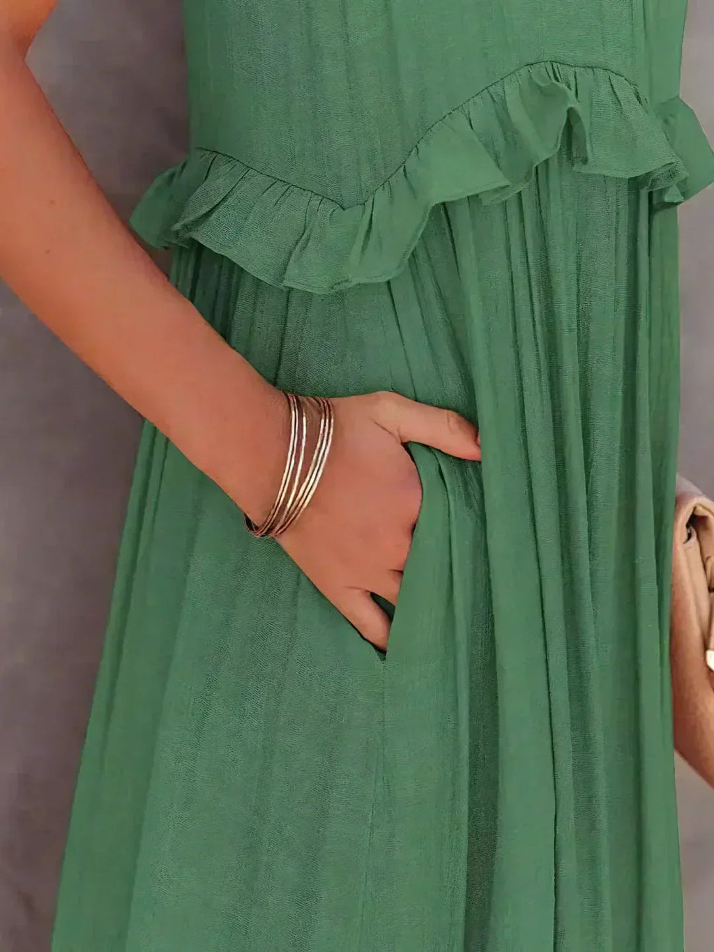 Ferris | Women's Sleeveless Halter Neck Tiered Maxi Dress