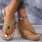 Astrid | Women's Soft Platform Slides with Wedge Sole