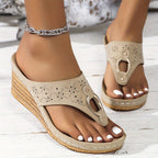 Astrid | Women's Soft Platform Slides with Wedge Sole