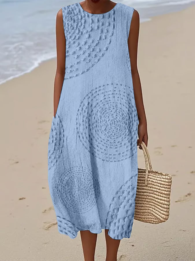 Cove | Women's Textured Sleeveless Beach Midi Dress