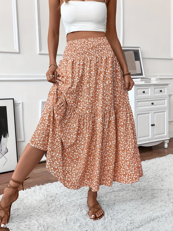 Grace & Jess | Tiered Floral Maxi Skirt