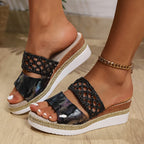 Bodhi | Women's Printed Double Strap Espadrille Platform Sandals