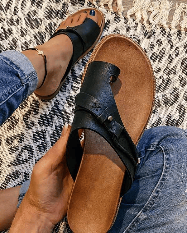 Ismera | Women's Toe Ring Slip-On Boho Summer Slides