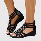 Wren | Women's Elegant Open-Toe Strappy Sandals with Rhinestone Detail