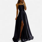 Delphine | Women's Strappy Slit Maxi Dress