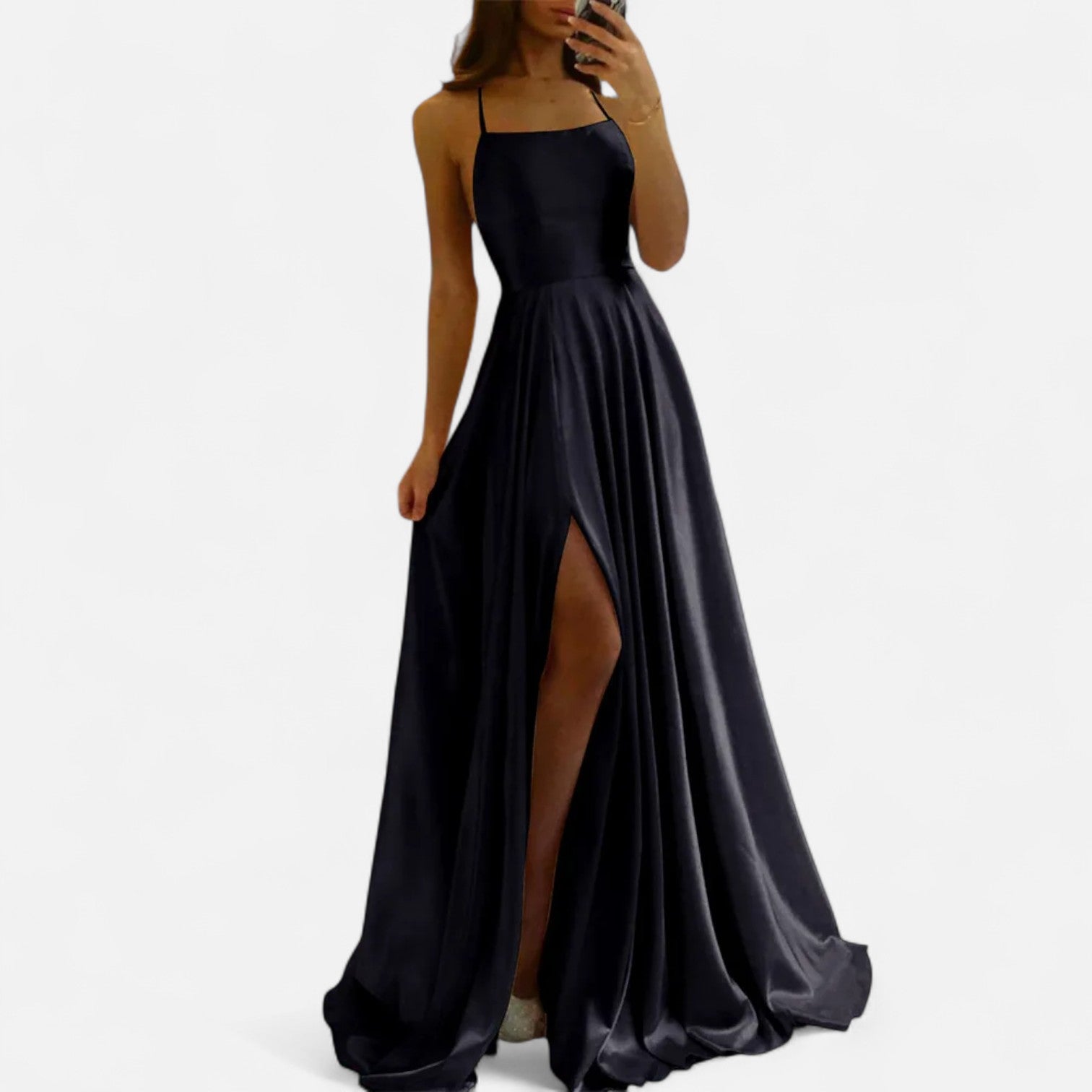 Delphine | Women's Strappy Slit Maxi Dress