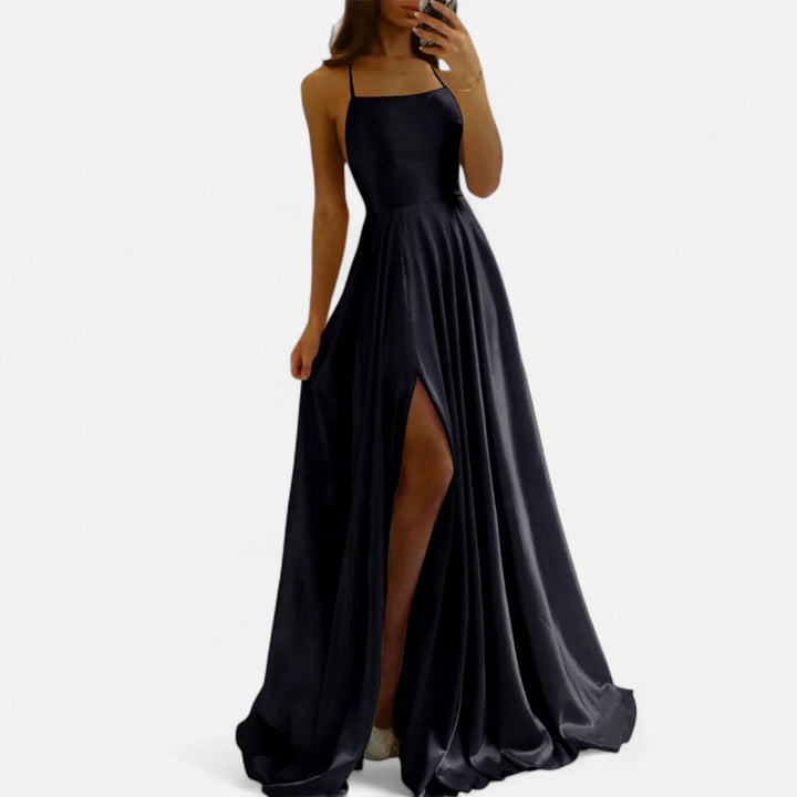 Delphine | Women's Strappy Slit Maxi Dress