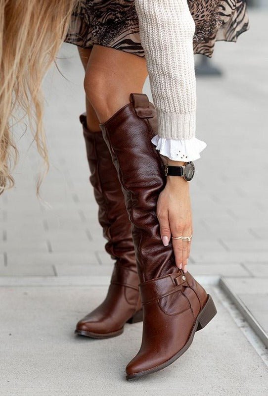 Noriel | Elegant Knee-High Leather Boots