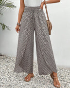 Amoret | Women's Printed Wide Leg Trousers