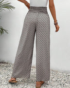 Amoret | Women's Printed Wide Leg Trousers