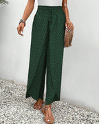 Amoret | Women's Printed Wide Leg Trousers