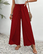 Amoret | Women's Printed Wide Leg Trousers