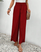 Amoret | Women's Printed Wide Leg Trousers