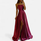 Delphine | Women's Strappy Slit Maxi Dress