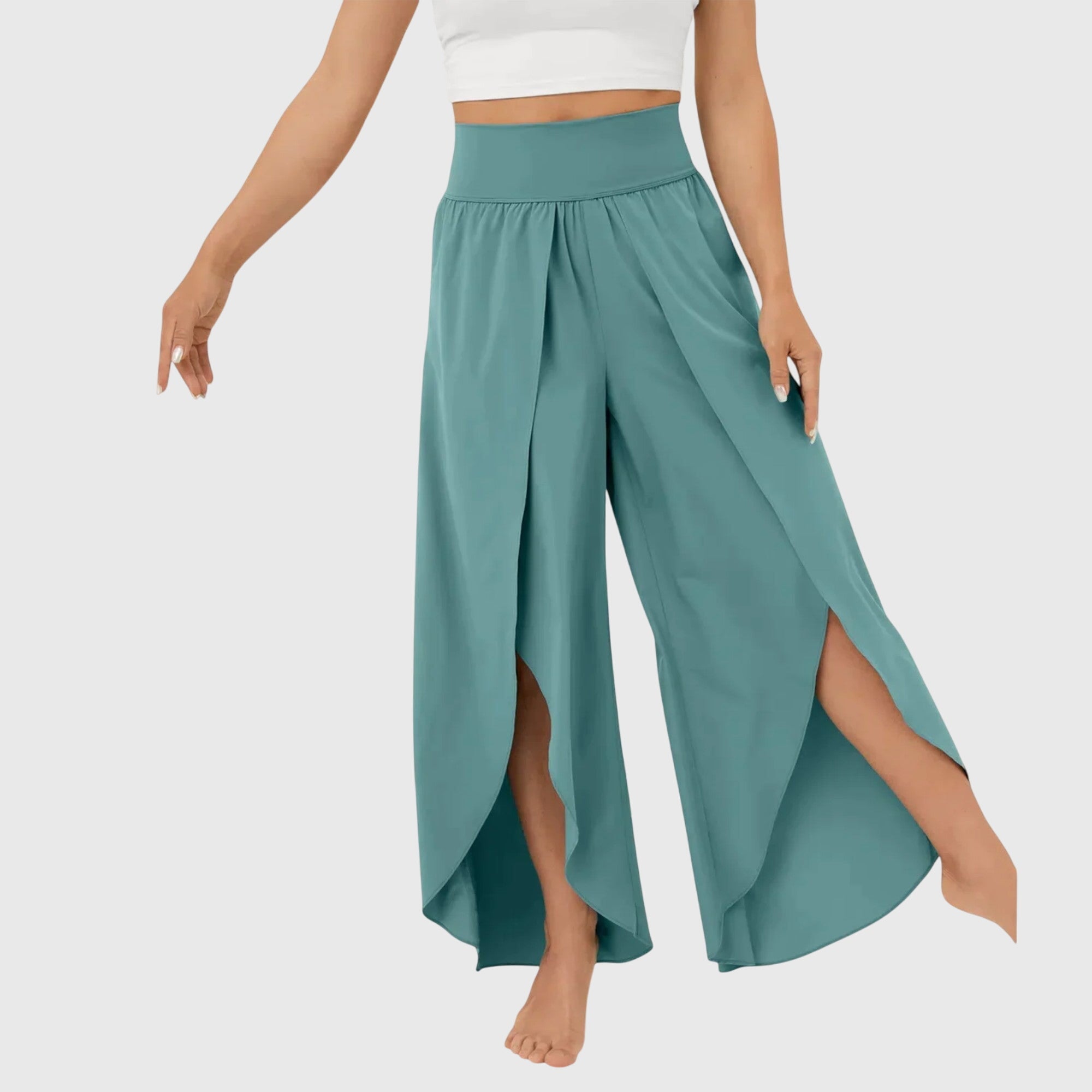 Mirella | Women's Wide Leg Split Hem Pants