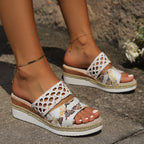 Bodhi | Women's Printed Double Strap Espadrille Platform Sandals