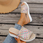 Calla | Women's Playful Charm Platform Sandals with Woven Strap