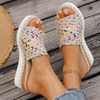 Calla | Women's Playful Charm Platform Sandals with Woven Strap