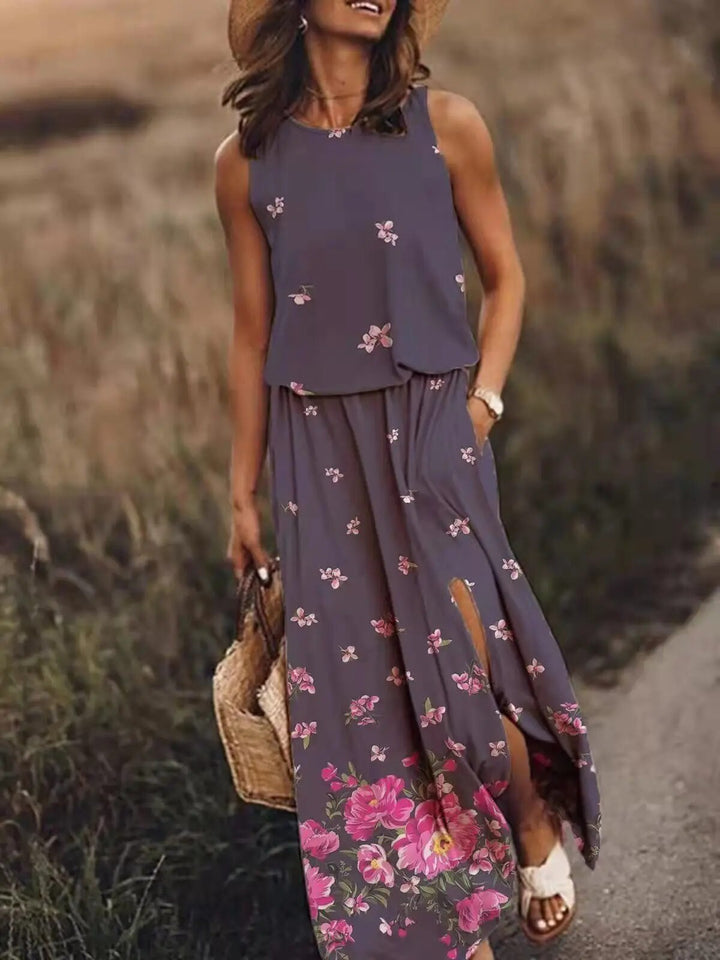 Ketzia | Women's Floral Sleeveless Maxi Sundress