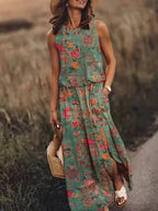 Ketzia | Women's Floral Sleeveless Maxi Sundress