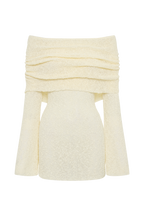 Celine | Women's Off-The-Shoulder Knit Bodycon Mini Dress
