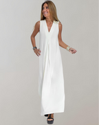 Halvar | Women's Sleeveless V-Neck Maxi Dress