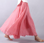 Tatum | Women's Flowy Elastic Waist Maxi Skirt