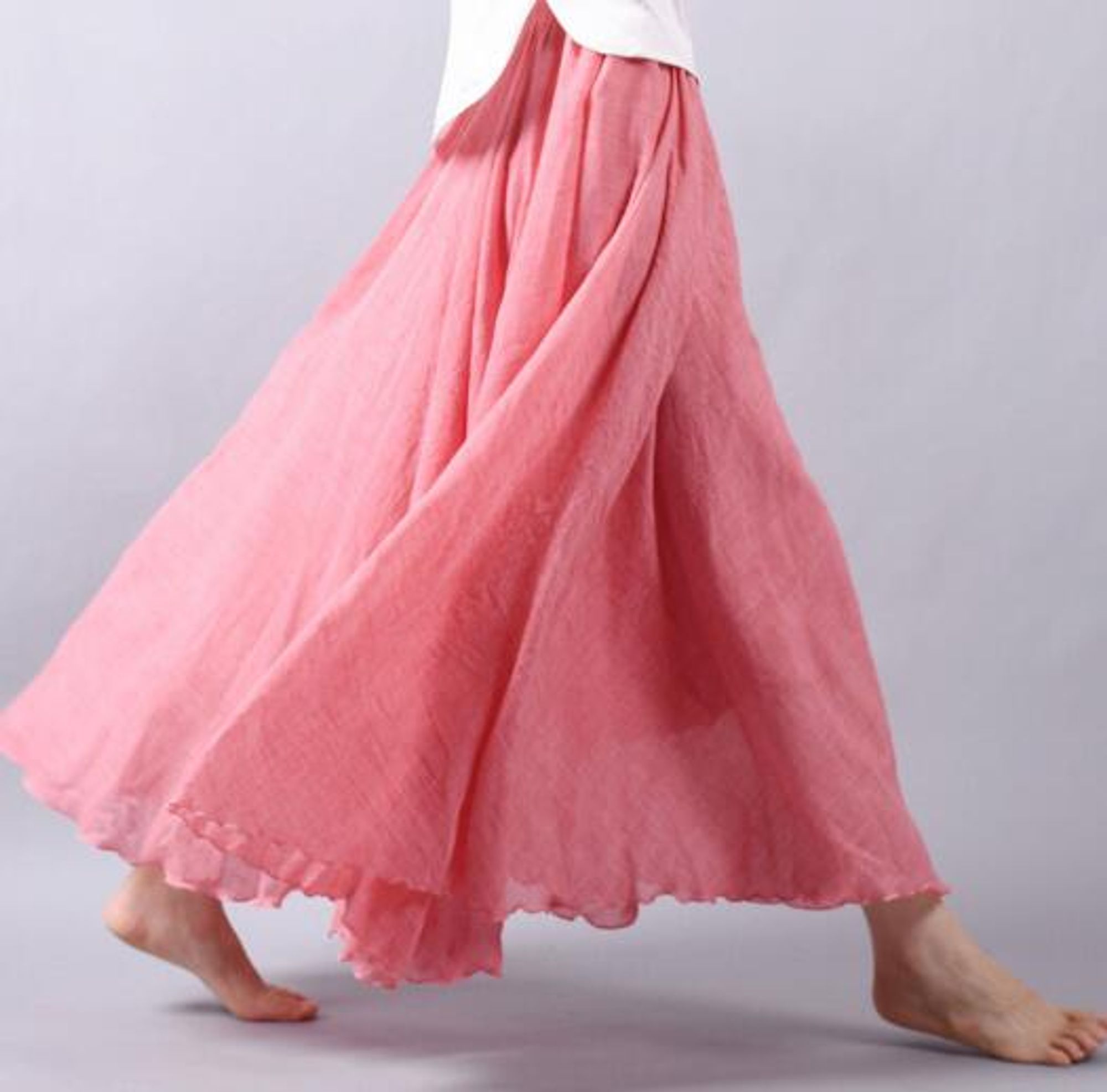 Tatum | Women's Flowy Elastic Waist Maxi Skirt