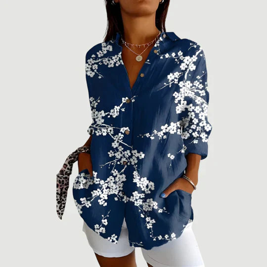 Rowena | Women's Bold Print Button-Down Summer Shirt