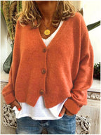 Shannon | Women's V-Neck Button Knit Cardigan