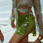 Ludo | Women's Fitted Sequin Mini Skirt