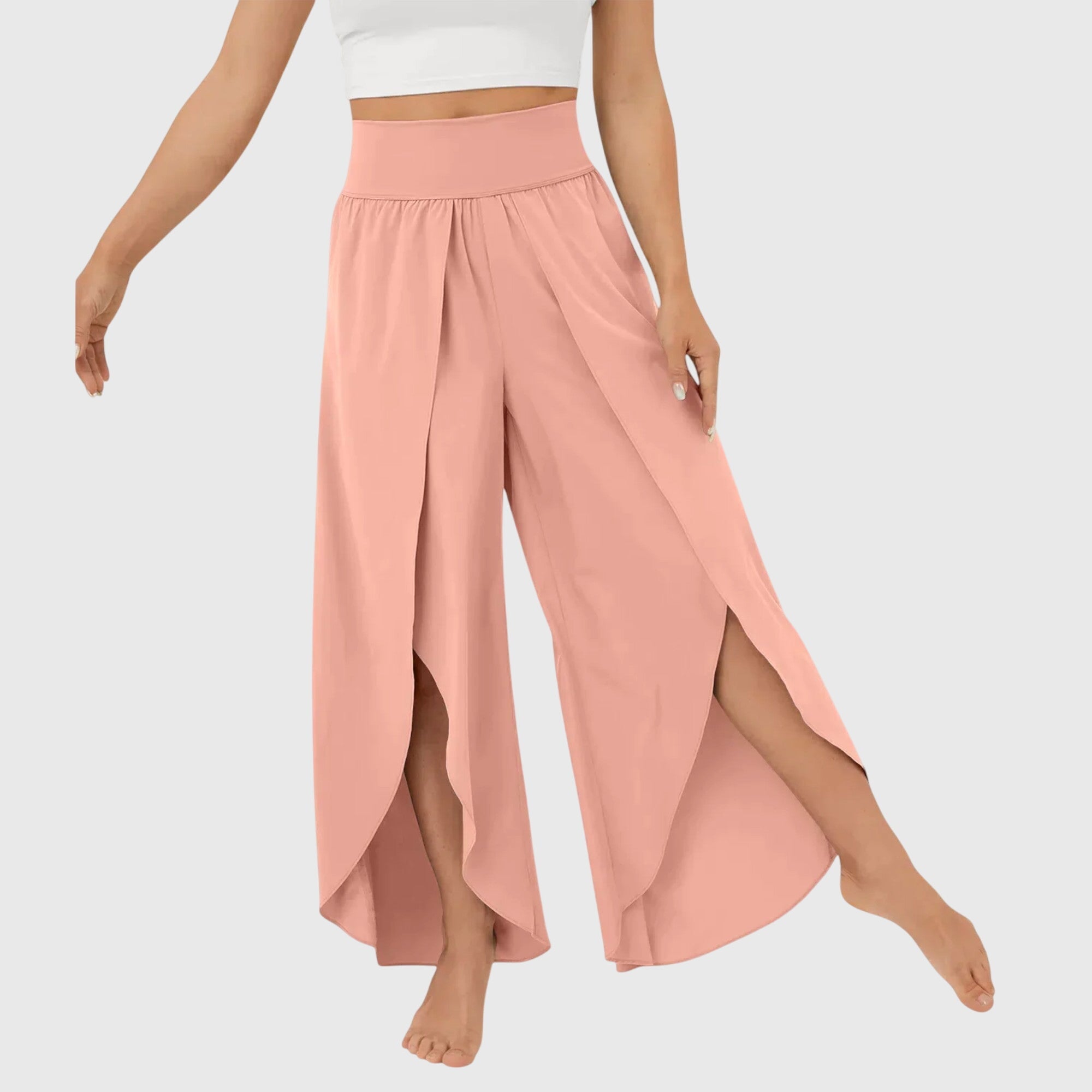 Mirella | Women's Wide Leg Split Hem Pants