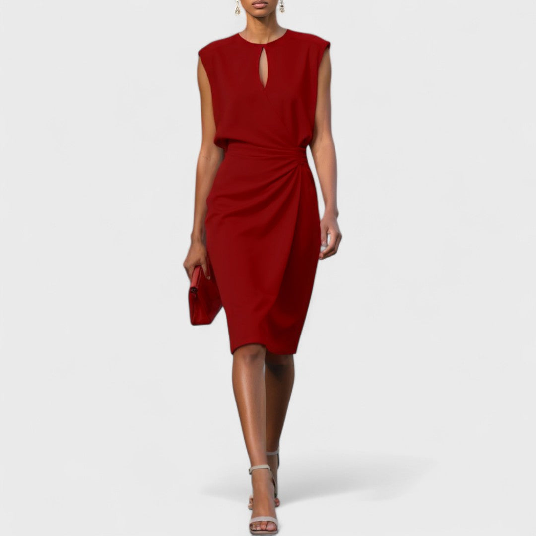 Jessamine | Women's Draped Waist Midi Dress