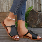 Florian | Women's Braided Strap Flat Slide Sandals