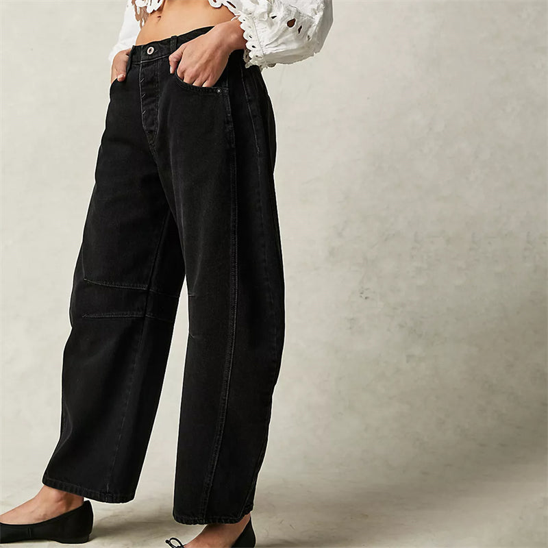Lumina | Women's High Waist Barrel Leg Jeans