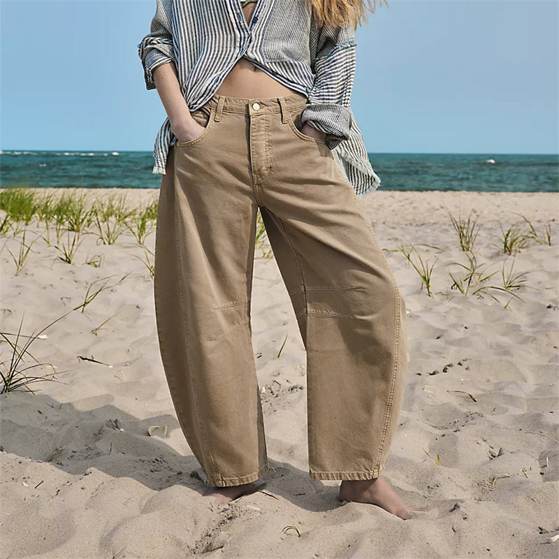 Lumina | Women's High Waist Barrel Leg Jeans